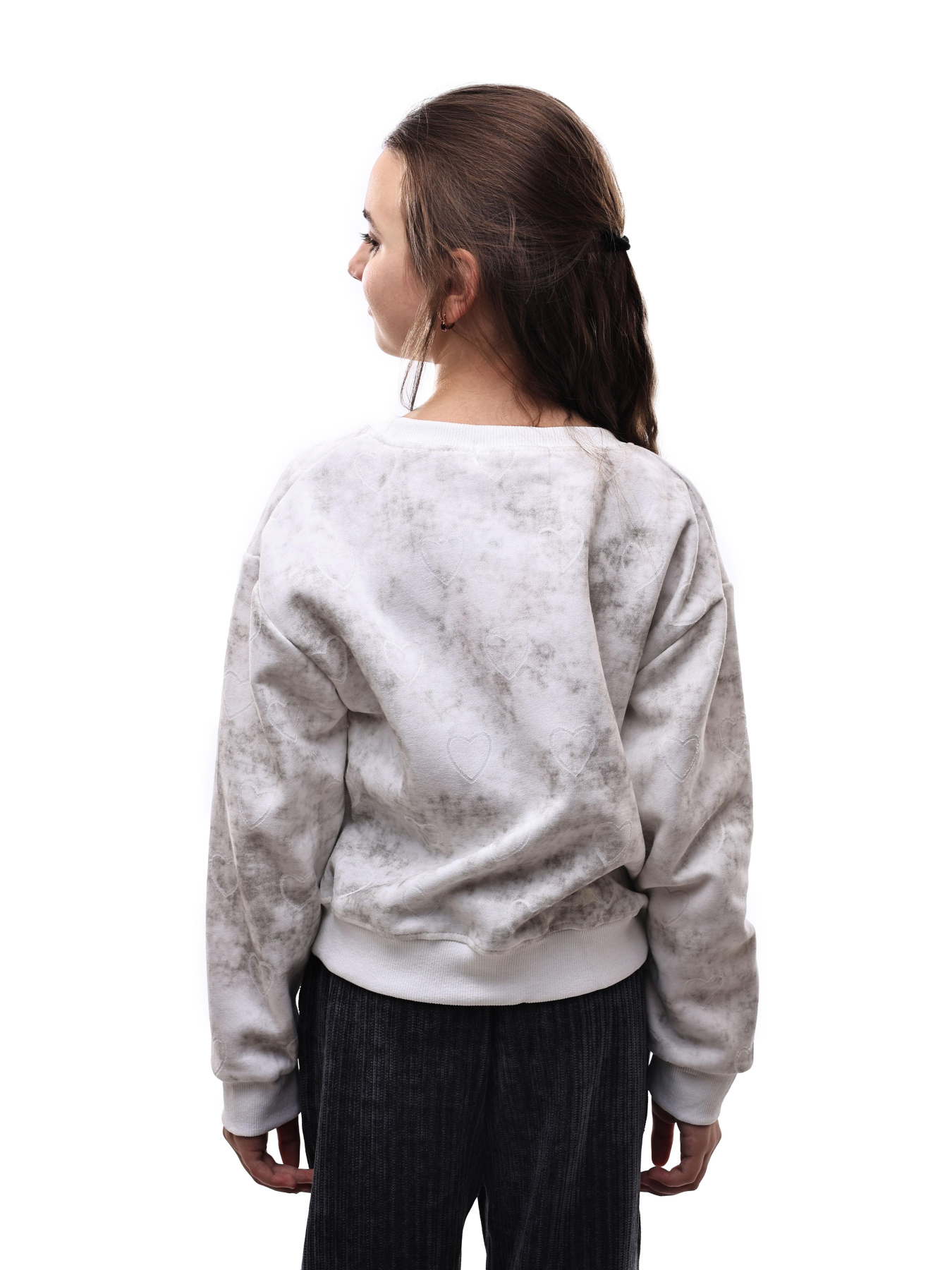 Свитшот для девочки подростка Светло-серый LUMO модель 699433 Фото