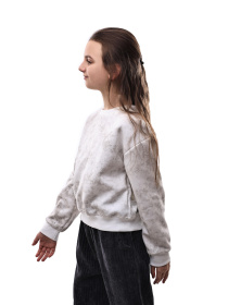 Свитшот для девочки подростка Светло-серый LUMO модель 699433 Фото