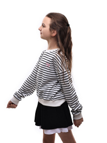 Свитшот для девочки подростка Белый/чёрный LUMO модель 699434 Фото