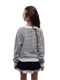 Свитшот для девочки подростка Белый/чёрный LUMO модель 699434 Фото