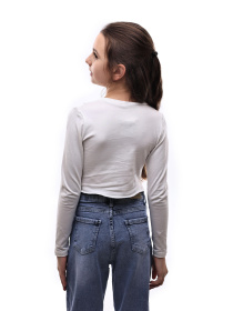Лонгслив для девочки подростка Молочный СТИЛЬ-В модель 703919 Фото