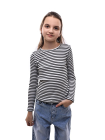 Лонгслив для девочки подростка Белый/чёрный LUMO модель 710382 Фото