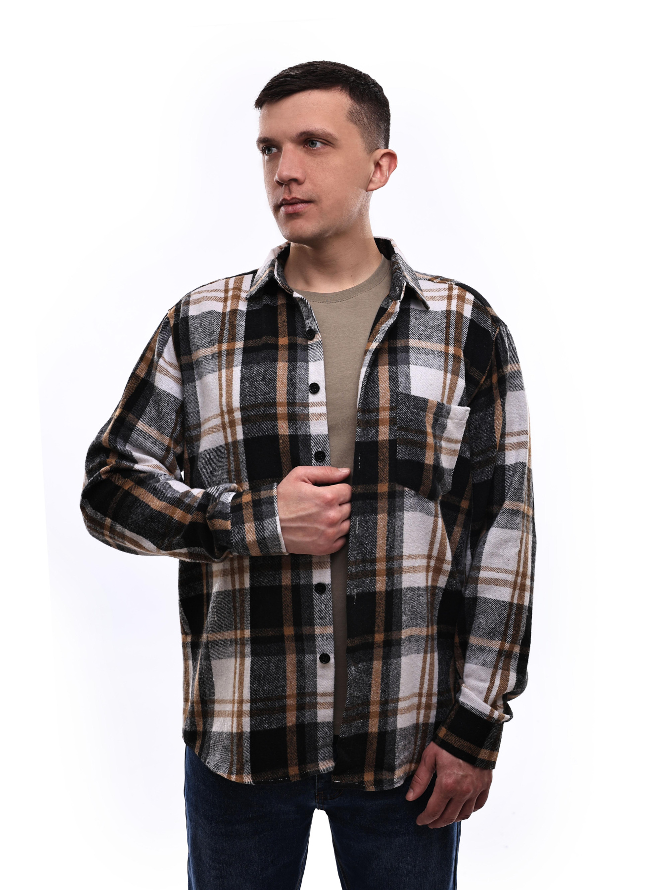 Рубашка мужская Чёрный LUMO модель 699586 Фото