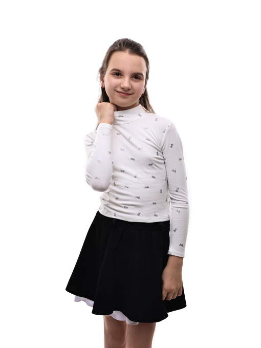 Гольф трикотажний для дівчинки підлітка Молочний LUMO модель 690005 Фото