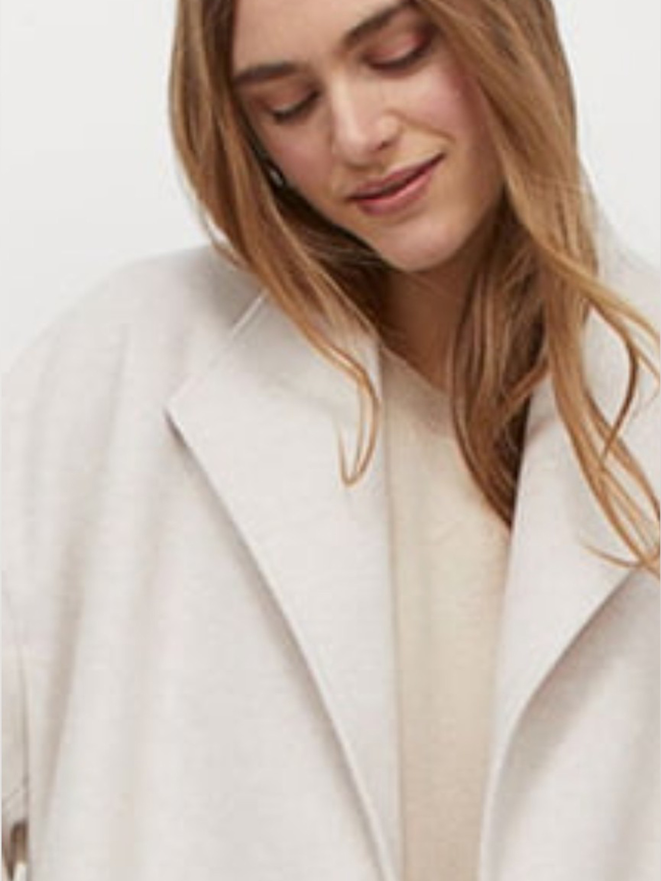 Пальто H&M модель 4561237wer_Молочный Фото