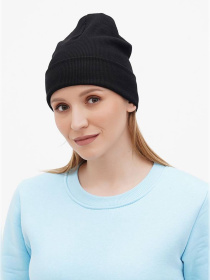 Шапка трикотажна жіноча чорна модель Wn221 Фото