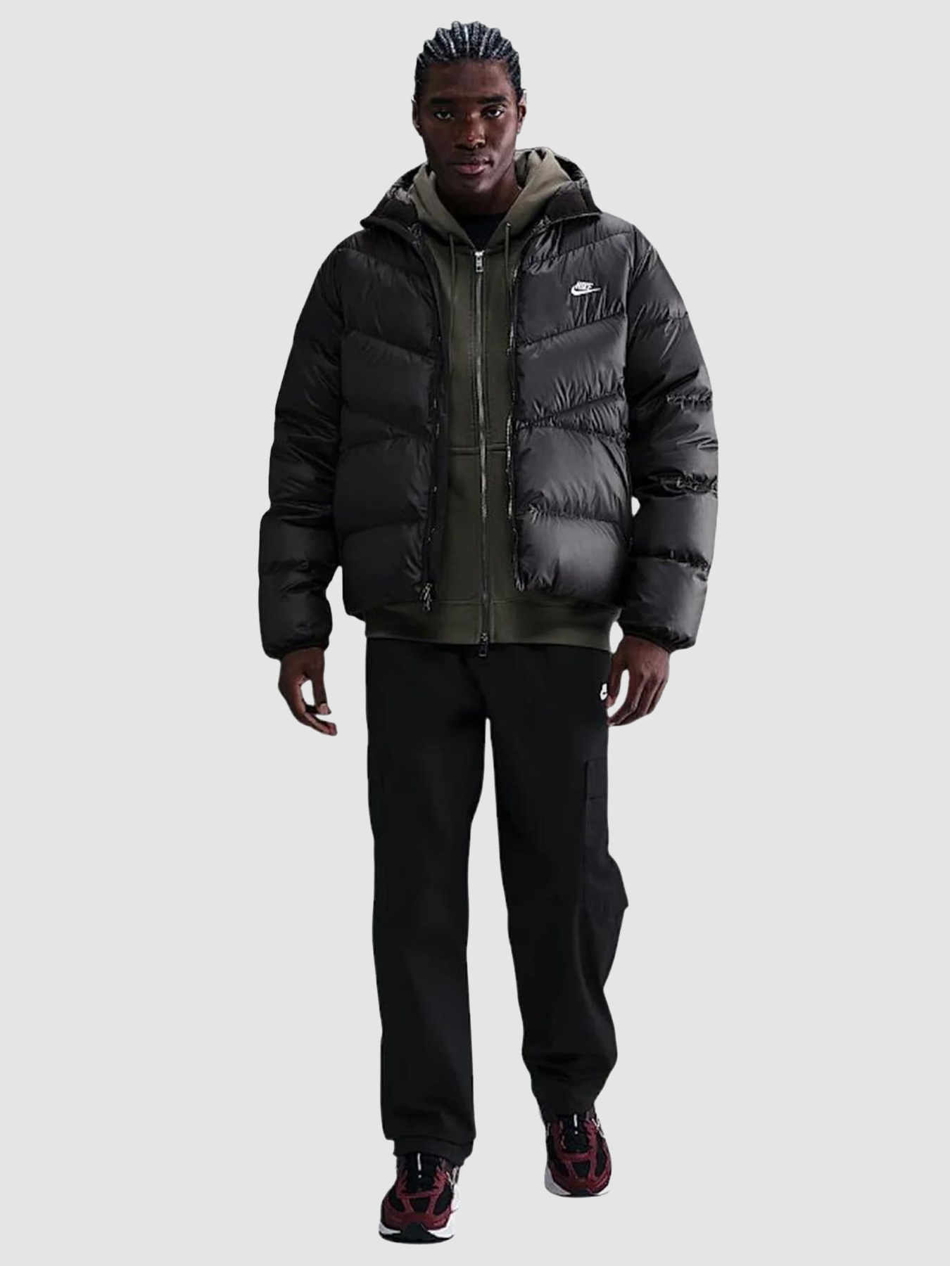 Куртка чоловіча Nike M Windrunner Stmnt Dwn Jkt Black (HQ7790-011) модель HQ7790-011 Фото