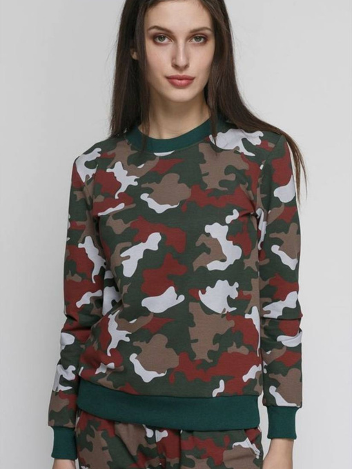 Світшот жіночий без утеплення, камуфляж модель Wn247 Фото