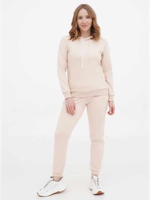 Спортивные брюки джоггеры, бежевые модель Wn257 Фото