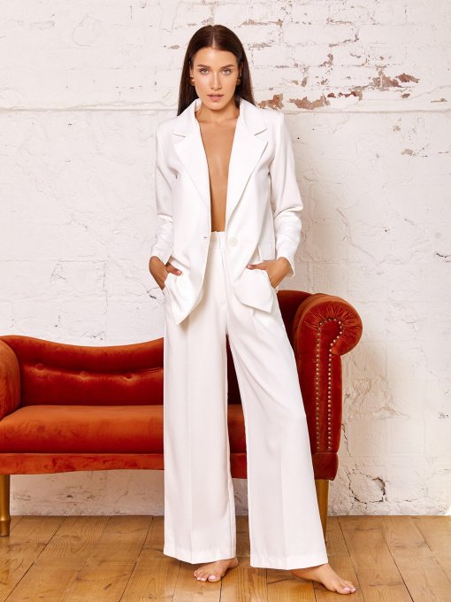 Деловой костюм ISSA Plus модель 12932_white Фото