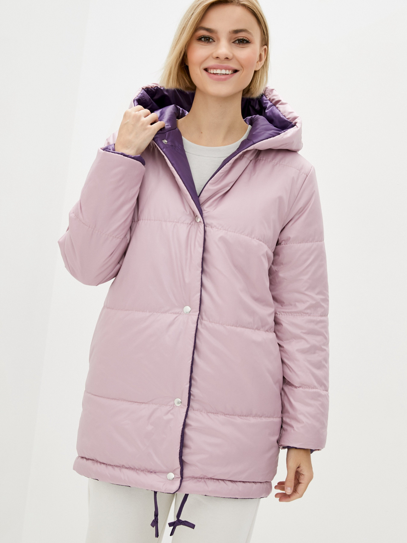 Зимняя куртка ISSA Plus модель SA-31_violetlilac Фото