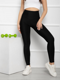 Спортивные леггинсы ISSA Plus модель 222_black Спортивные леггинсы ISSA Plus модель 222_black Фото