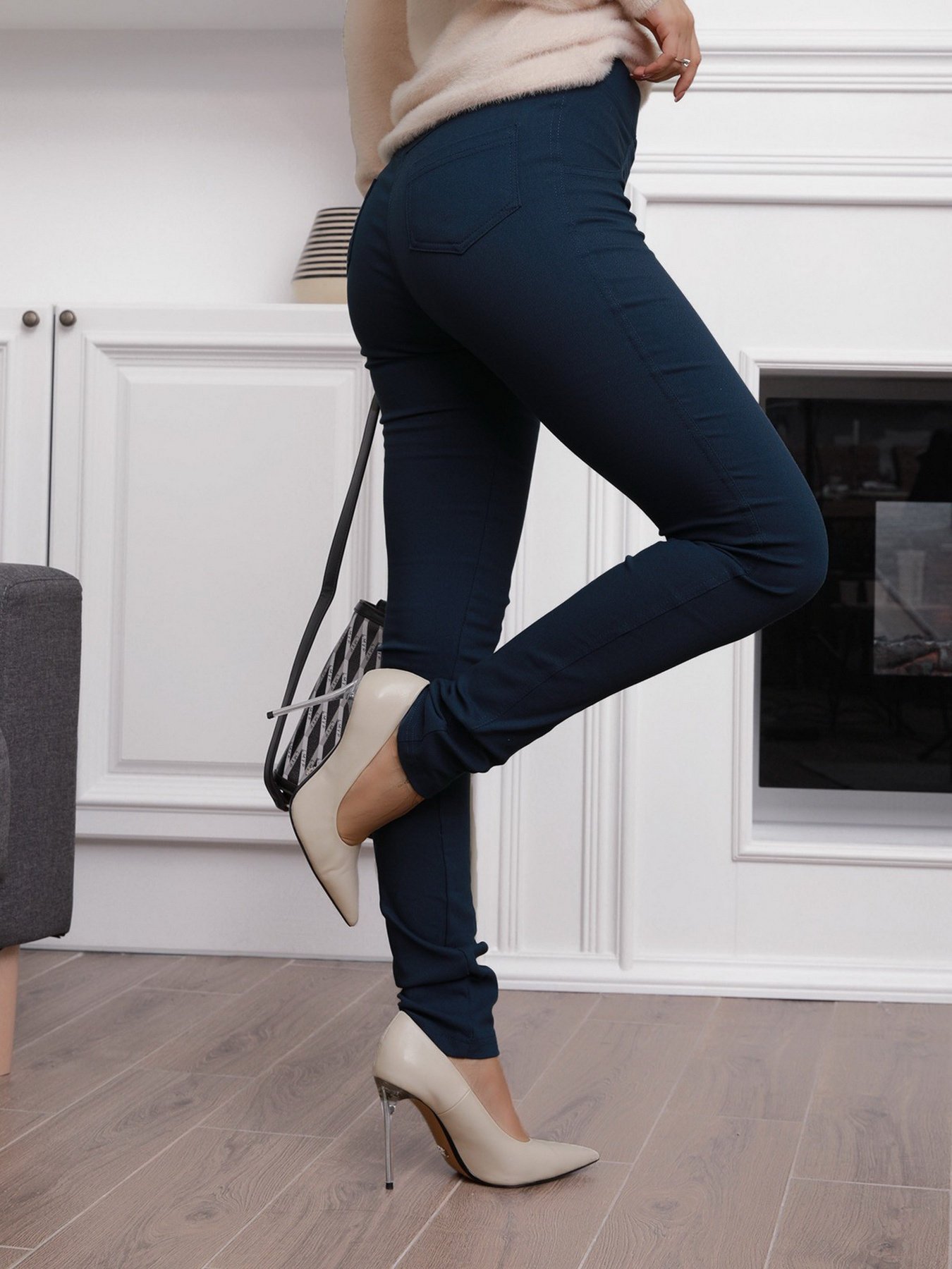 Зауженные джинсы ISSA Plus модель 12319_blue Зауженные джинсы ISSA Plus модель 12319_blue Фото