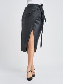 Юбка миди ISSA Plus модель 11278_black Фото