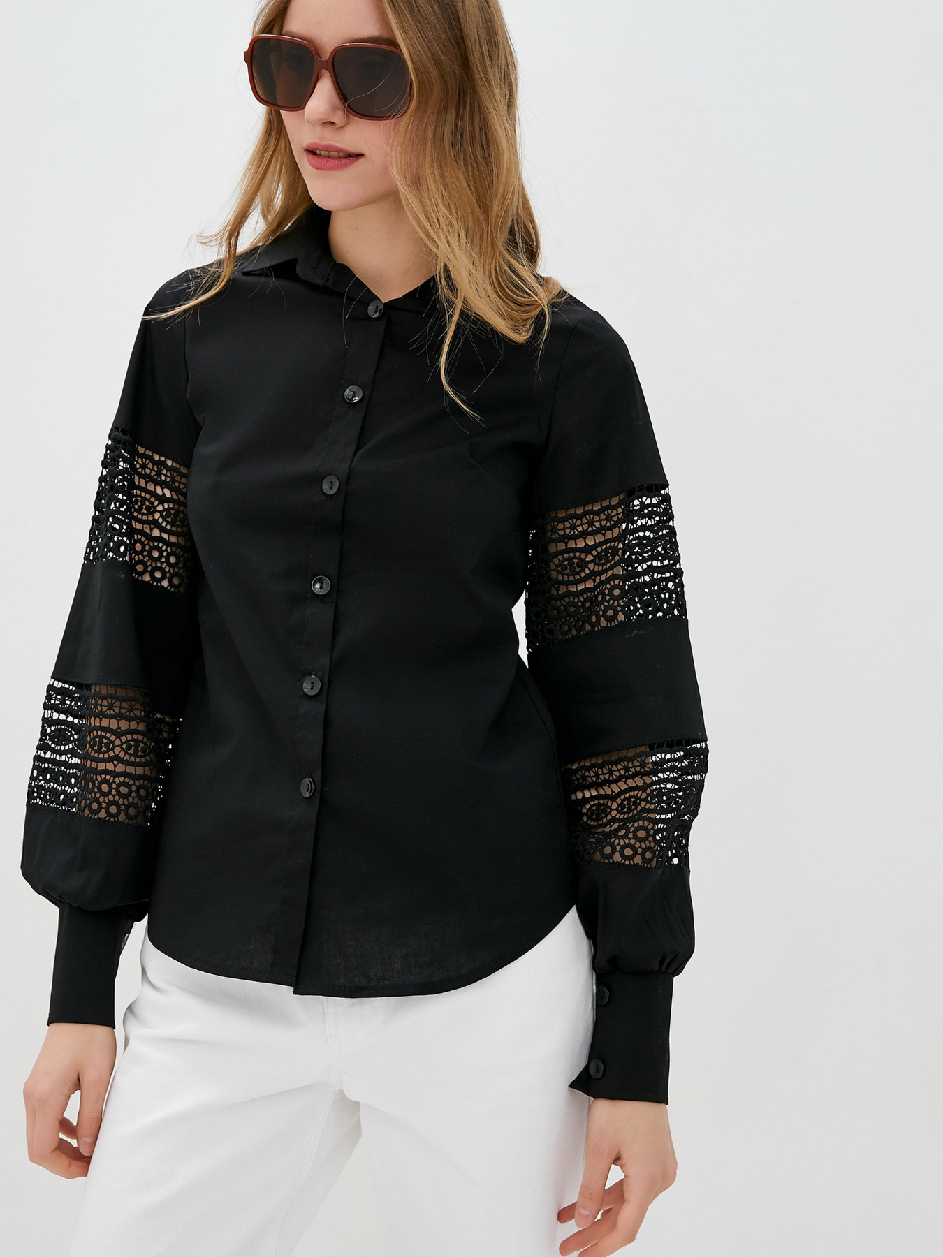 Рубашки ISSA Plus модель SA-84_black Фото