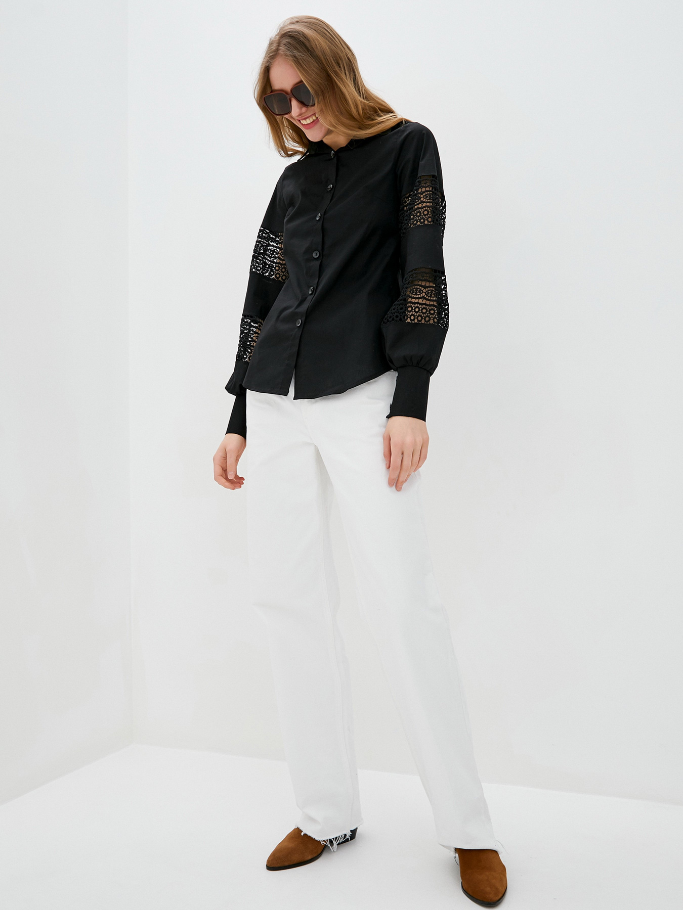 Сорочки ISSA Plus модель SA-84_black Фото