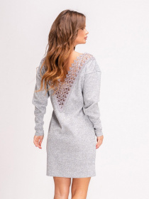 Платье мини ISSA Plus модель 11138_gray Фото