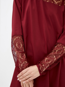 Сукня міді ISSA Plus модель SA-16_burgundy Фото