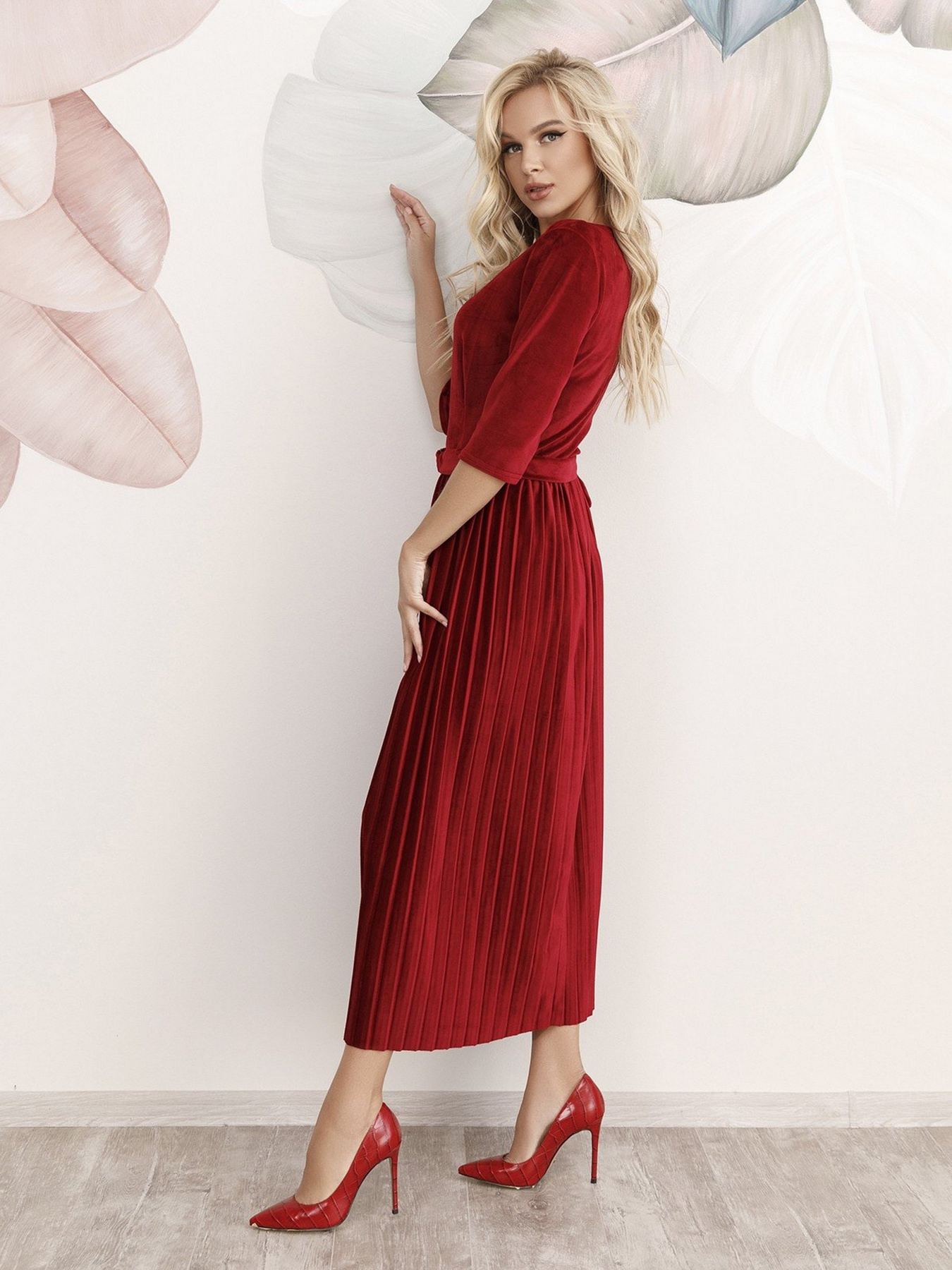 Платья ISSA Plus модель 12248_claret Фото