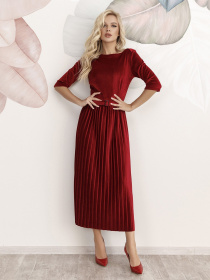 Сукні ISSA Plus модель 12248_claret Фото