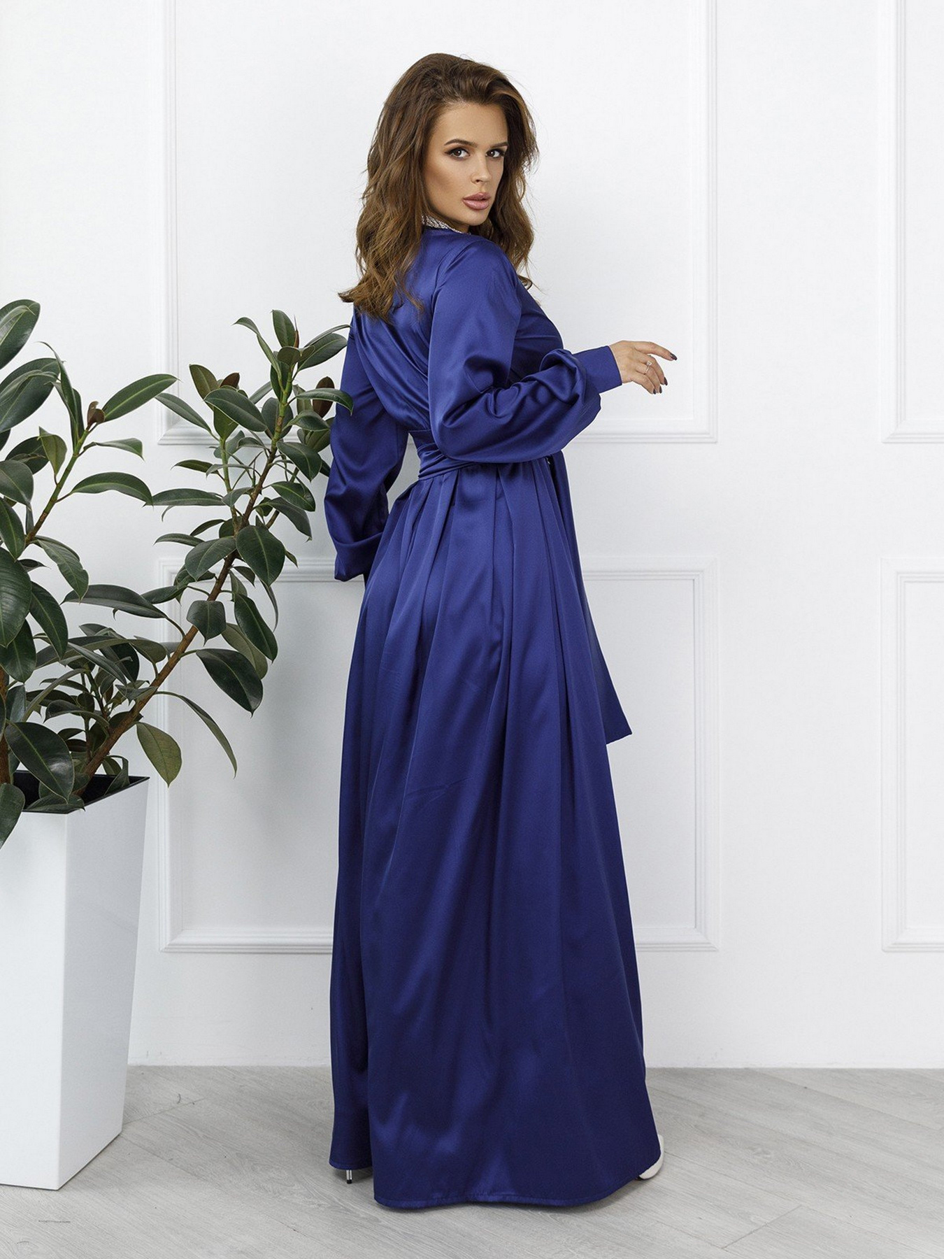 Платье макси ISSA Plus модель 12273_blue Фото