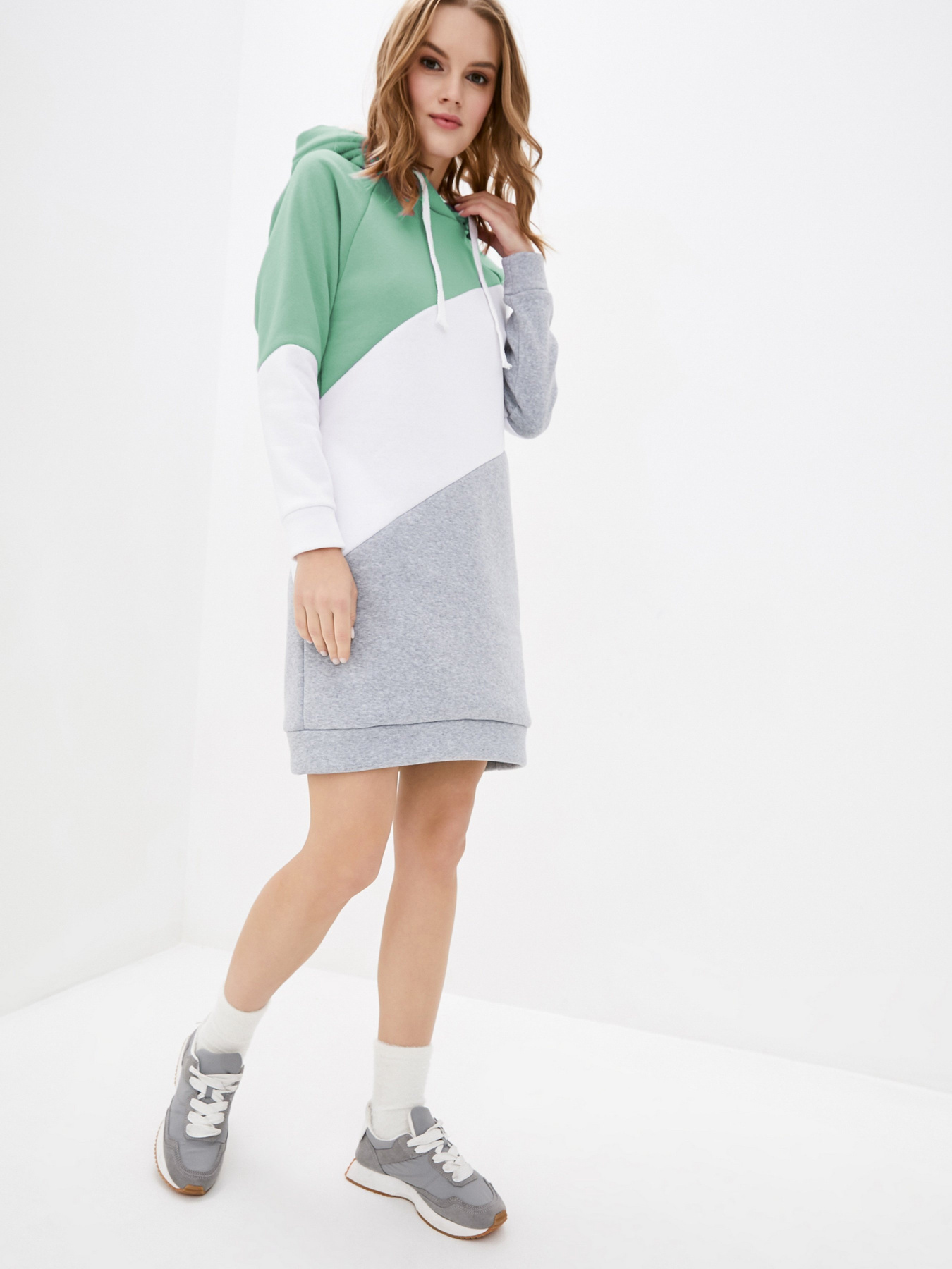 Платье мини ISSA Plus модель SA-60_graygreen Фото