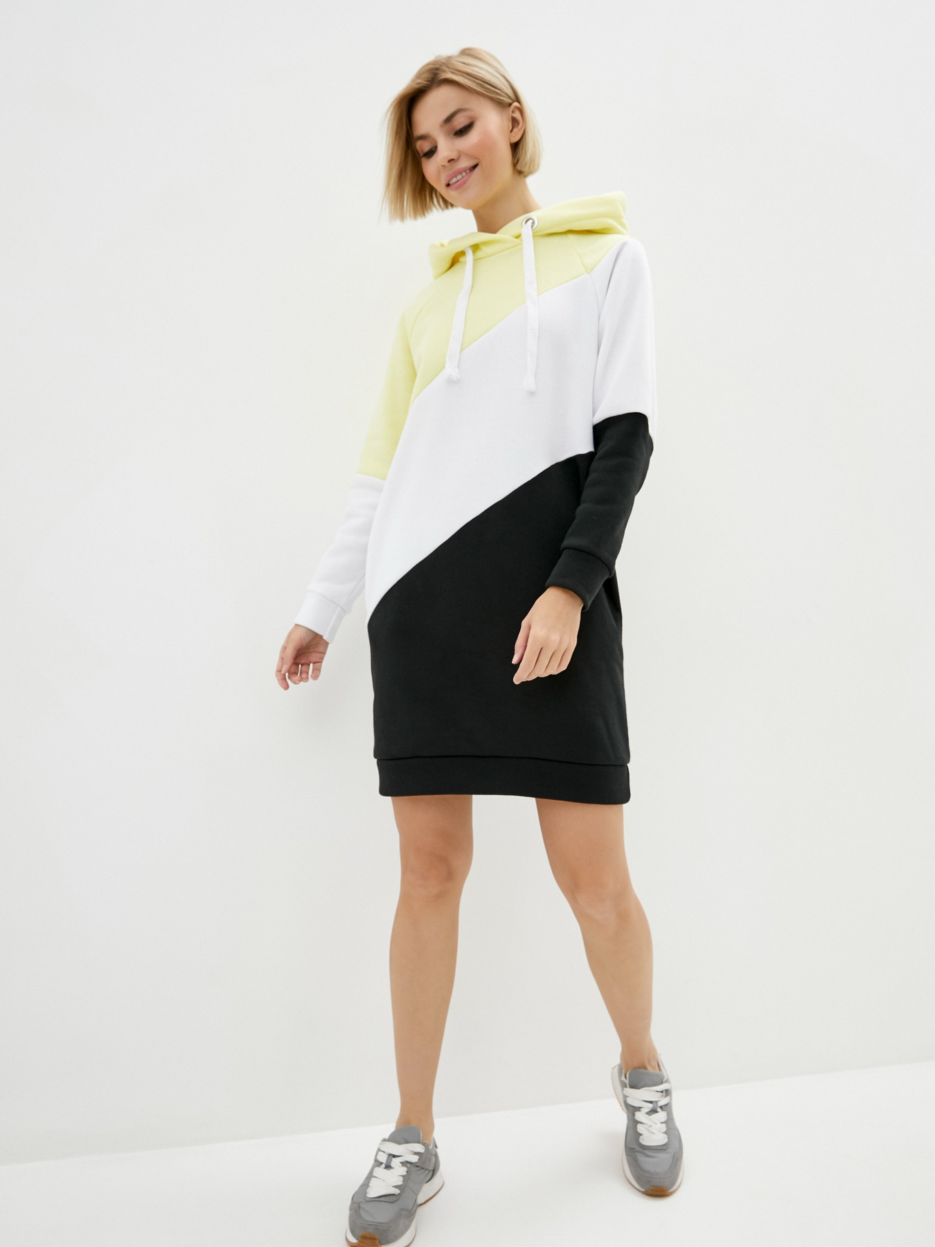 Платье мини ISSA Plus модель SA-60_blackyellow Фото