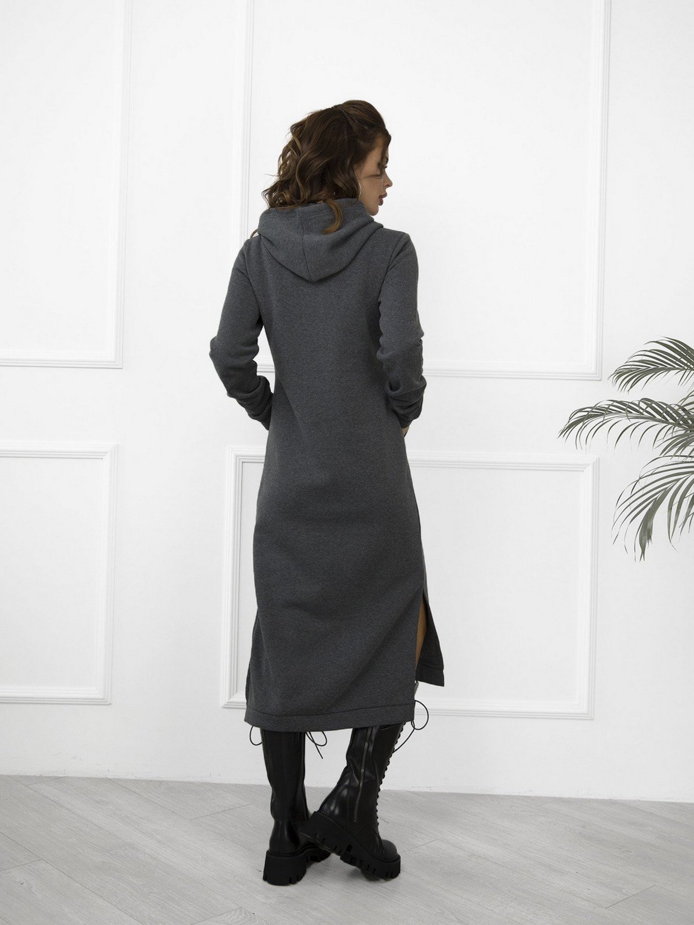 Платье миди ISSA Plus модель 11104_darkgray Фото