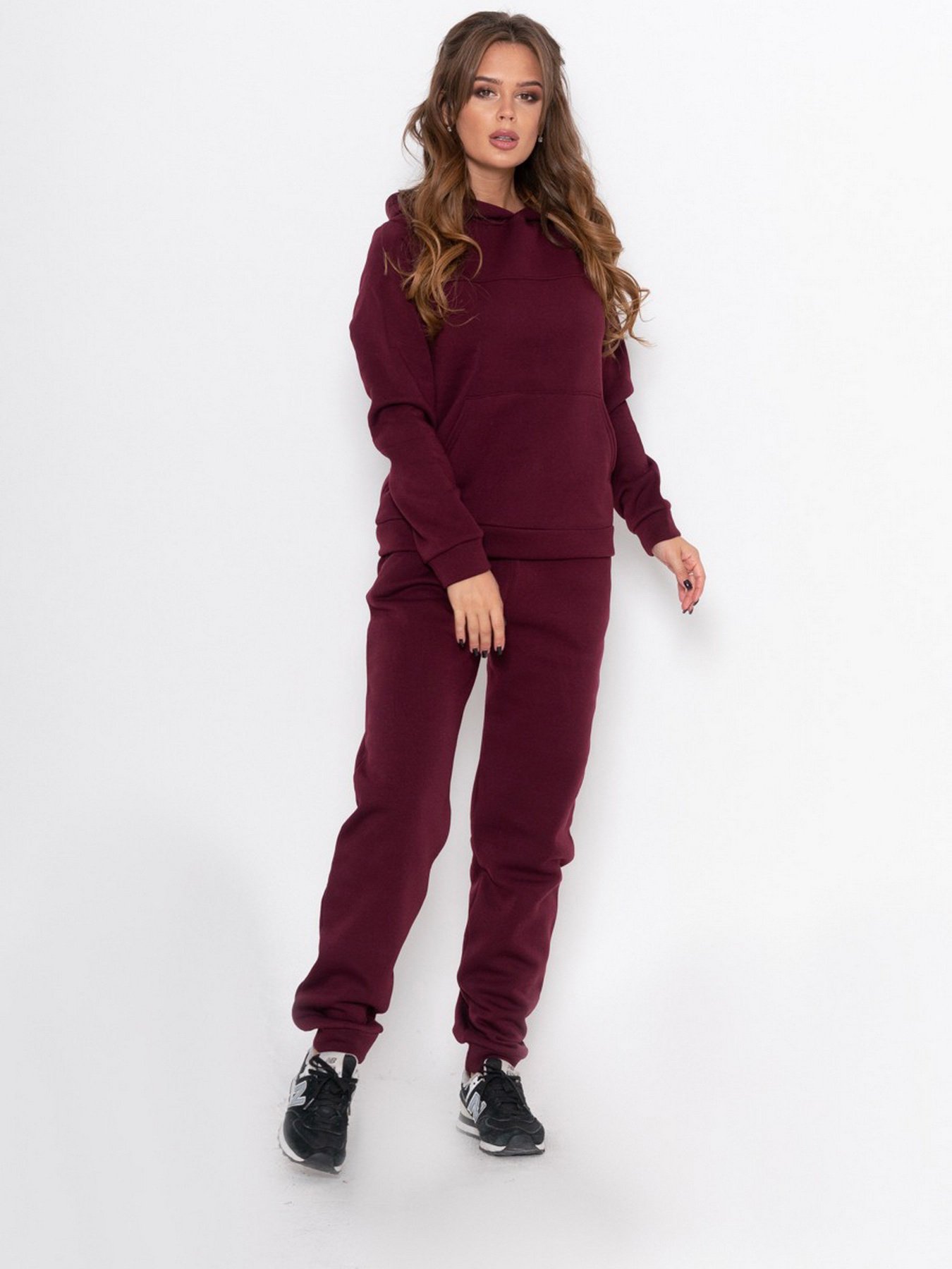 Спортивний костюм ISSA Plus модель 11088_бордовый Фото