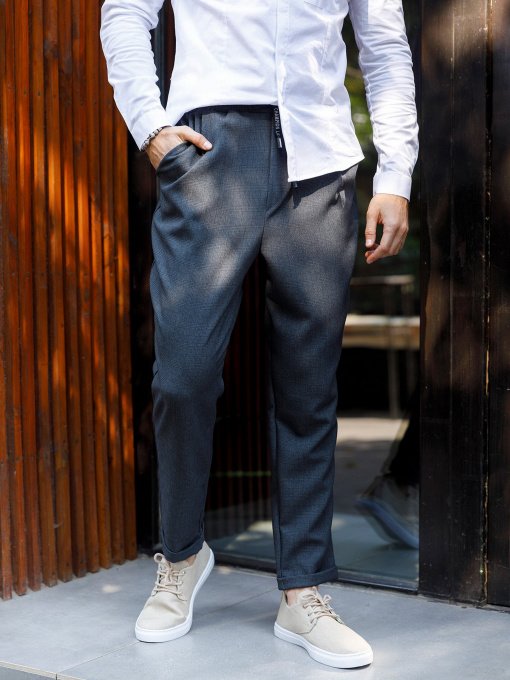 Классические штаны ISSA Plus модель SA-312_gray Фото