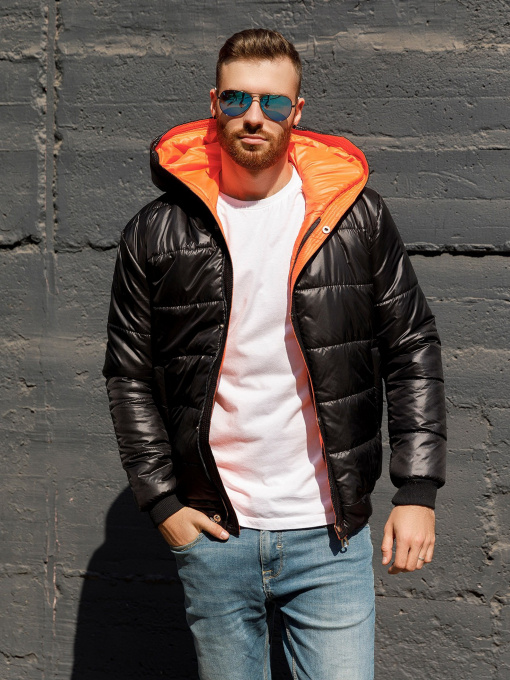 Демисезонная куртка ISSA Plus модель SA-315_black Фото