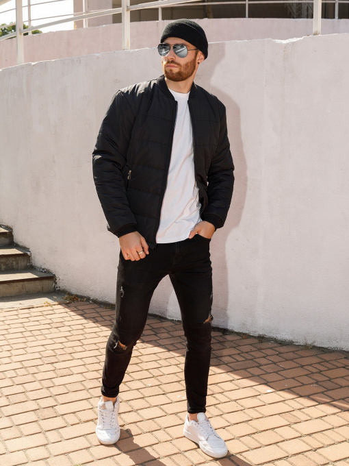 Демисезонная куртка ISSA Plus модель SA-314_black Фото