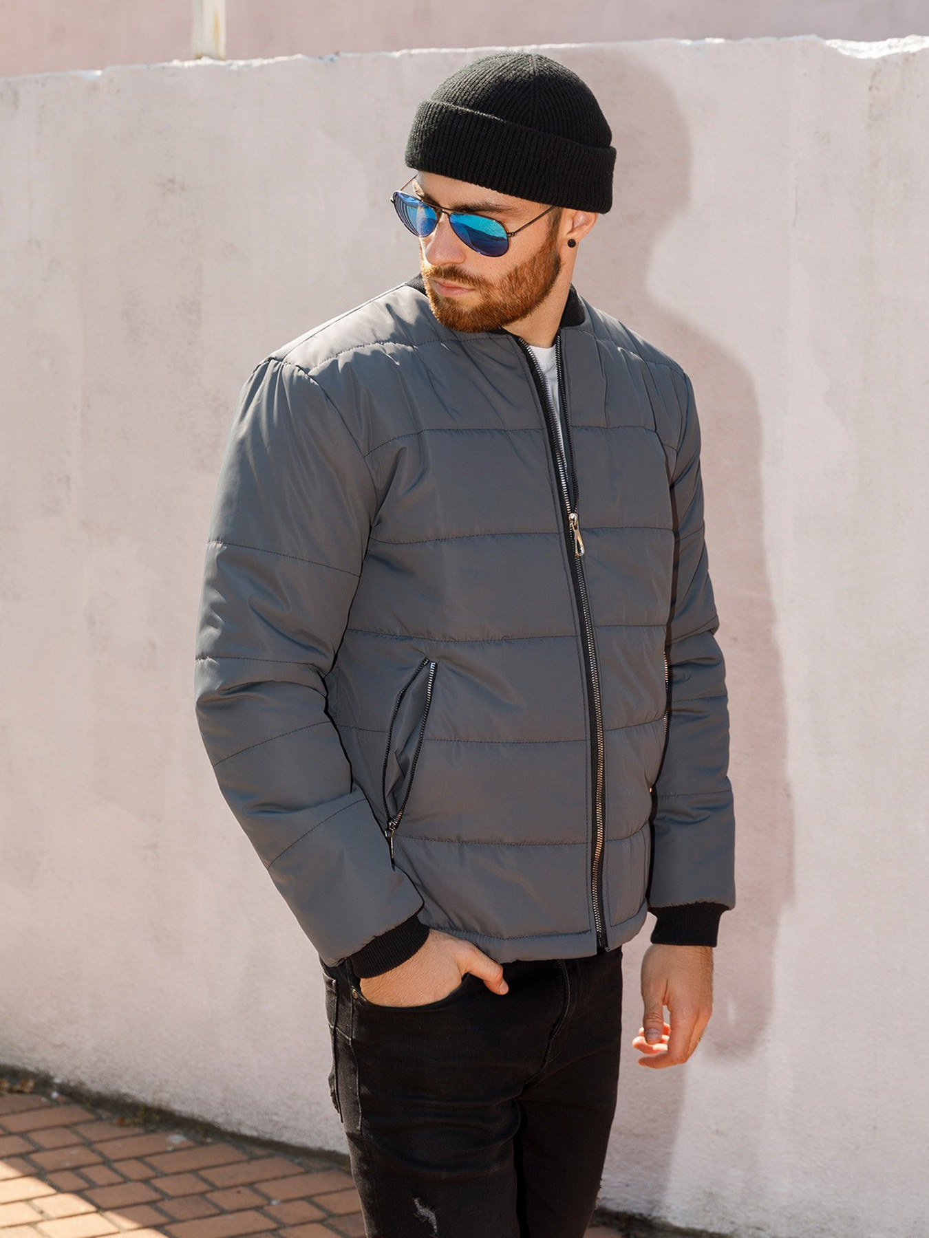 Демісезонна куртка ISSA Plus модель SA-314_grey Демісезонна куртка ISSA Plus модель SA-314_grey Фото