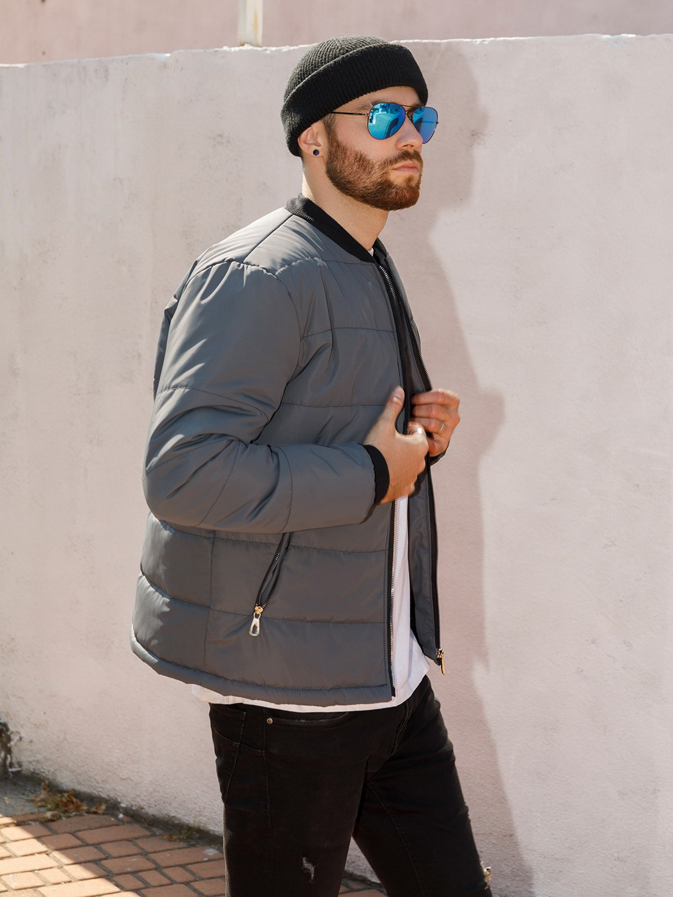 Демісезонна куртка ISSA Plus модель SA-314_grey Демісезонна куртка ISSA Plus модель SA-314_grey Фото