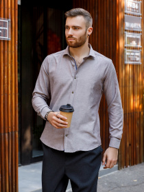 Сорочка ISSA Plus модель GN-437_gray Фото