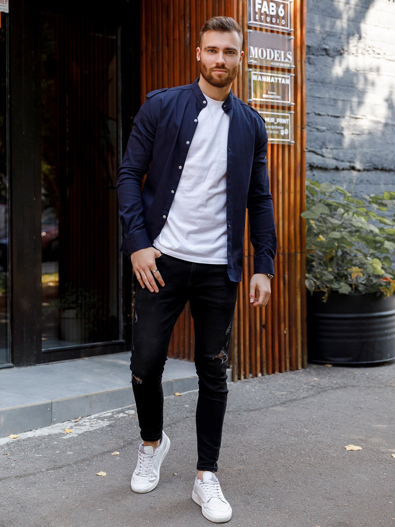 Сорочки ISSA Plus модель GN-436_blue Фото