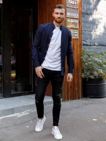 Сорочки ISSA Plus модель GN-436_blue Фото