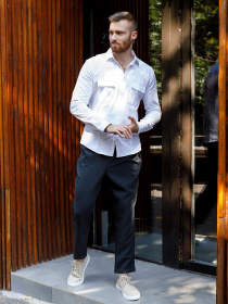 Сорочки ISSA Plus модель GN-435_white Фото