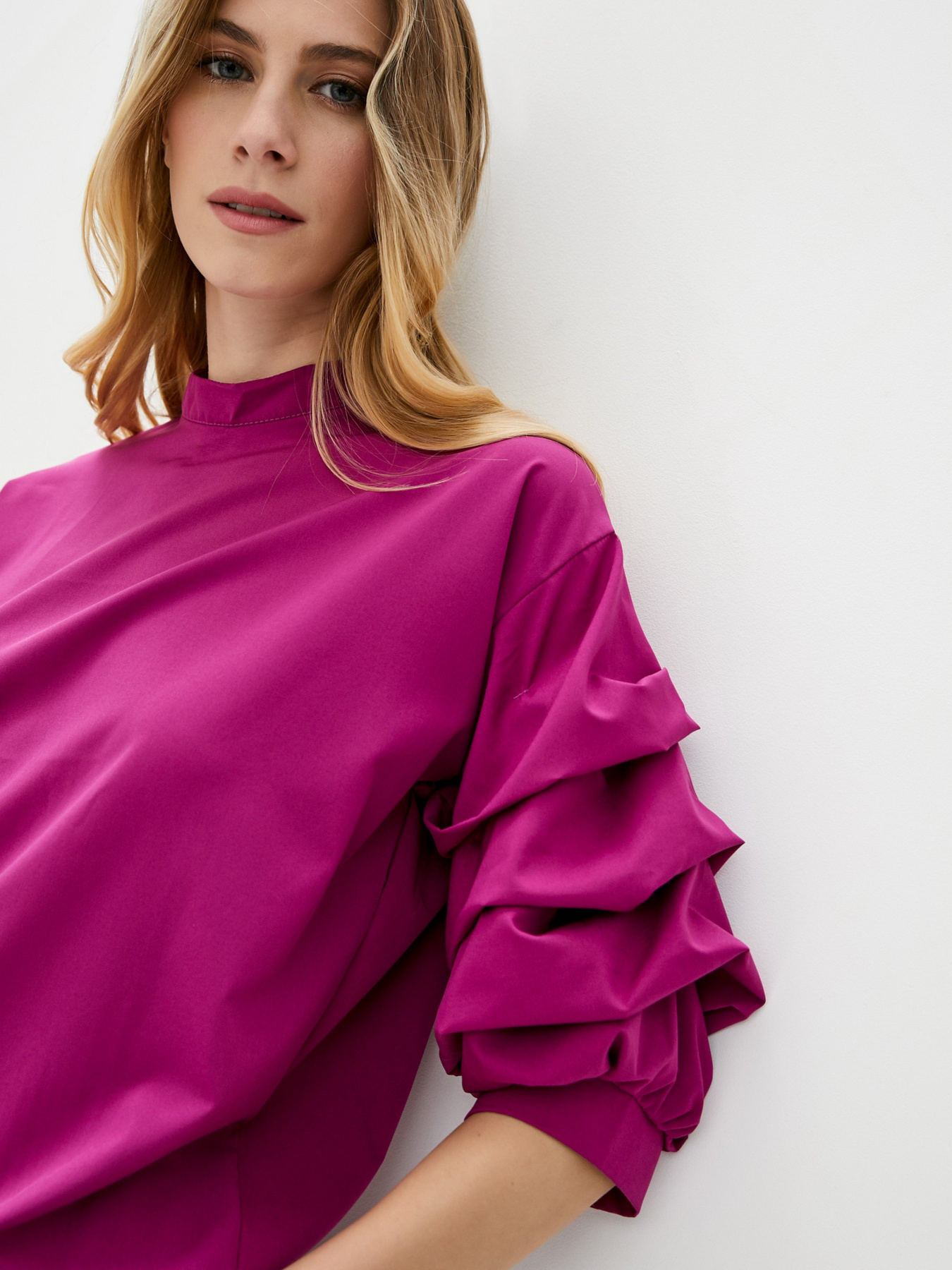 Блуза ISSA Plus модель SA-21_lilac Блуза ISSA Plus модель SA-21_lilac Фото