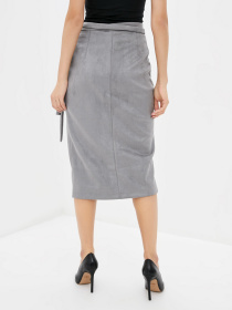 Юбка миди ISSA Plus модель 12201_gray Юбка миди ISSA Plus модель 12201_gray Фото