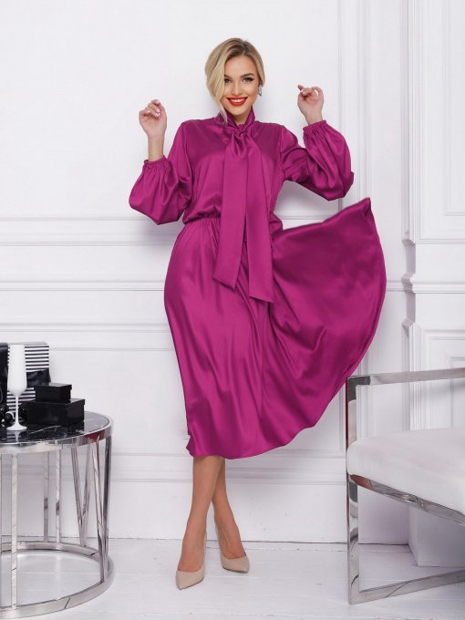 Платья ISSA Plus модель 12380_raspberry Фото