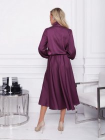 Сукня міді ISSA Plus модель 12380_violet Сукня міді ISSA Plus модель 12380_violet Фото
