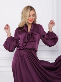 Сукня міді ISSA Plus модель 12380_violet Сукня міді ISSA Plus модель 12380_violet Фото