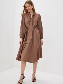 Сукня міді ISSA Plus модель 12380_бежевый Фото