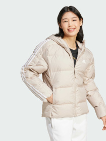 Пуховик Essentials 3-Stripes Mid Down Hooded модель IX8924 Фото