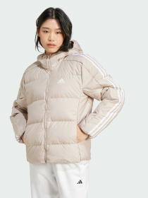 Пуховик Essentials 3-Stripes Mid Down Hooded модель IX8924 Фото