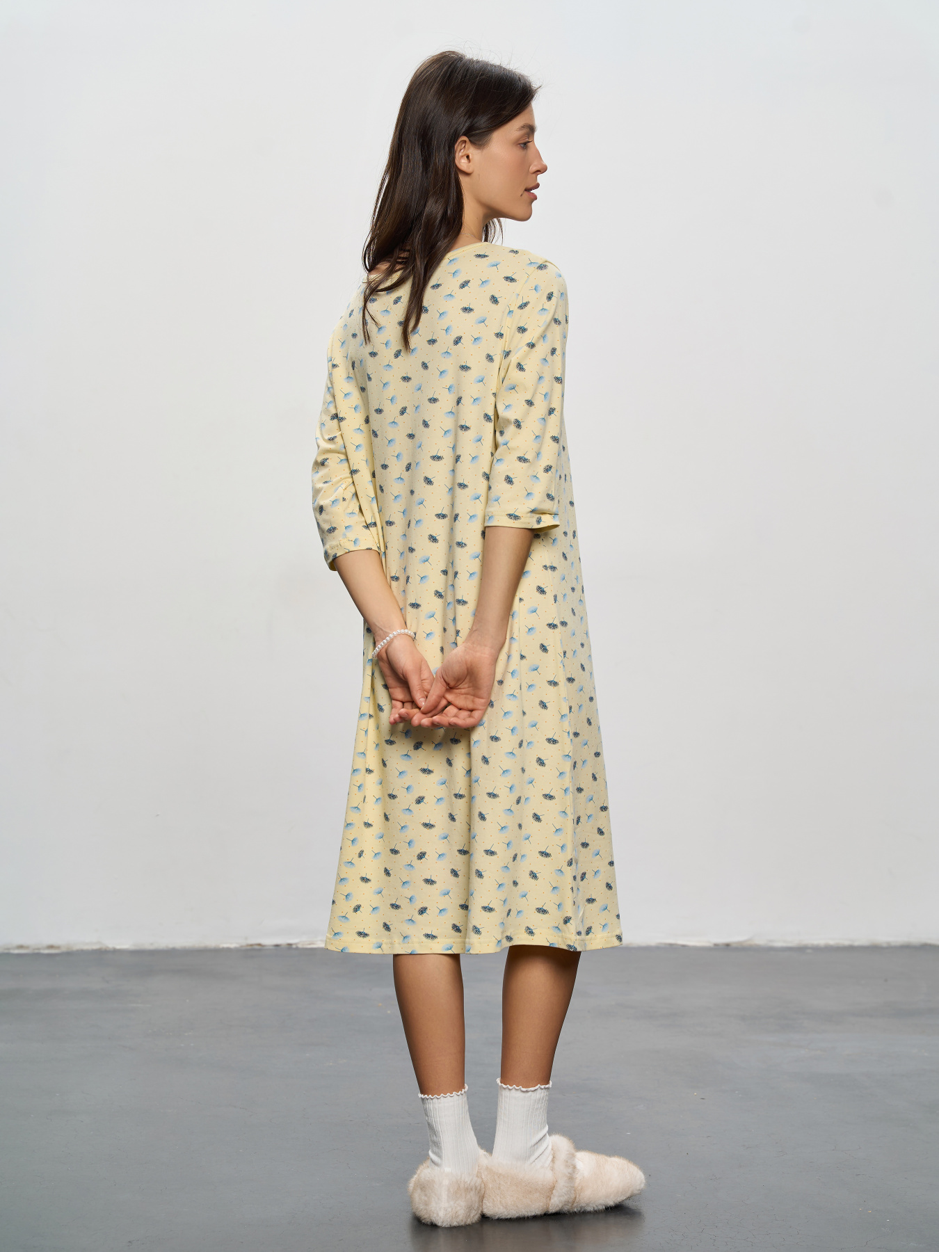 Ночная рубашка женская желтая с одуванчиком ТМ РОЗА модель 250912_yellow Фото