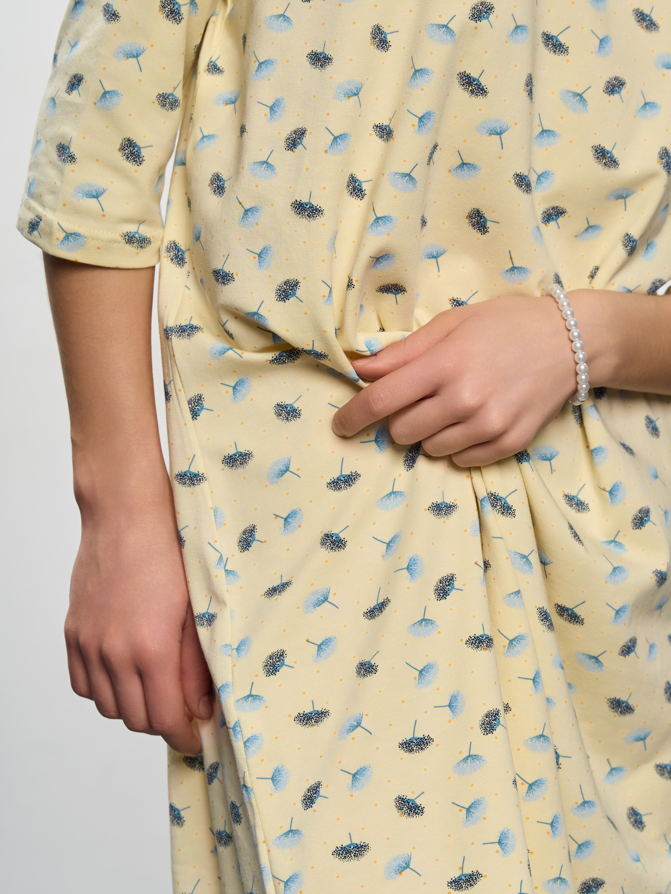 Ночная рубашка женская желтая с одуванчиком ТМ РОЗА модель 250912_yellow Фото