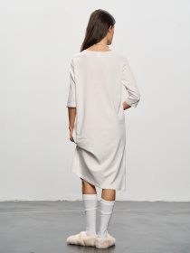 Ночная рубашка женская молочная с сердечками ТМ РОЗА модель 250912_milk Фото