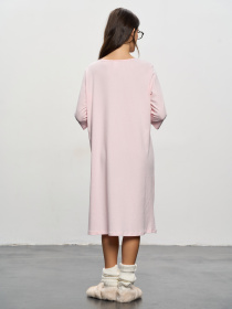 Ночная рубашка женская розовая в горошек ТМ РОЗА модель 250912_pink Фото